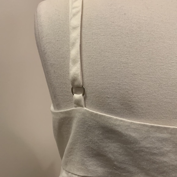 BCBGMAXAZRIA Meaghan Cropped Peplum Top White Large - Picture 8 of 11